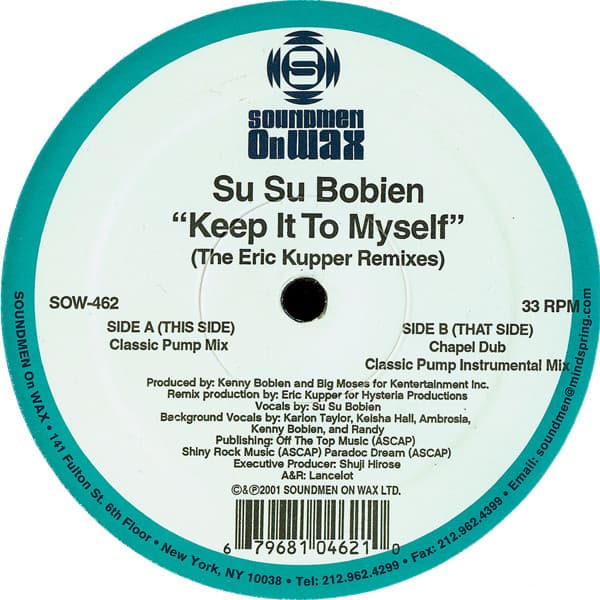 Su Su Bobien - Keep It To Myself (The Eric Kupper Remixes)