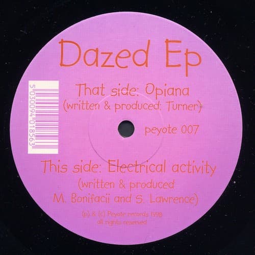 Marcello Bonifacii And S. Lawrence / Turner (2) - Dazed Ep