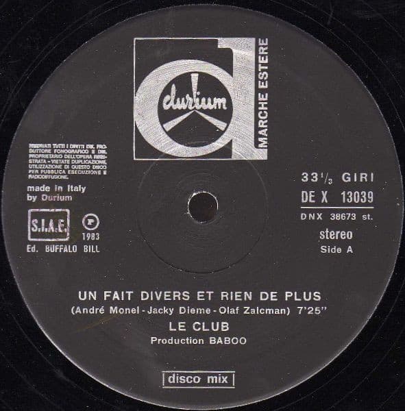 Le Club - Un Fait Divers Et Rien De Plus