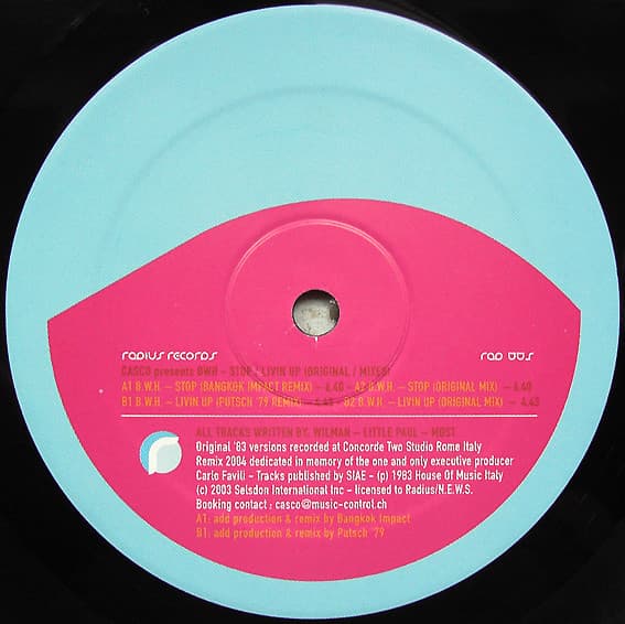 Casco Presents B.W.H. - Stop / Livin Up (Original / Mixes)